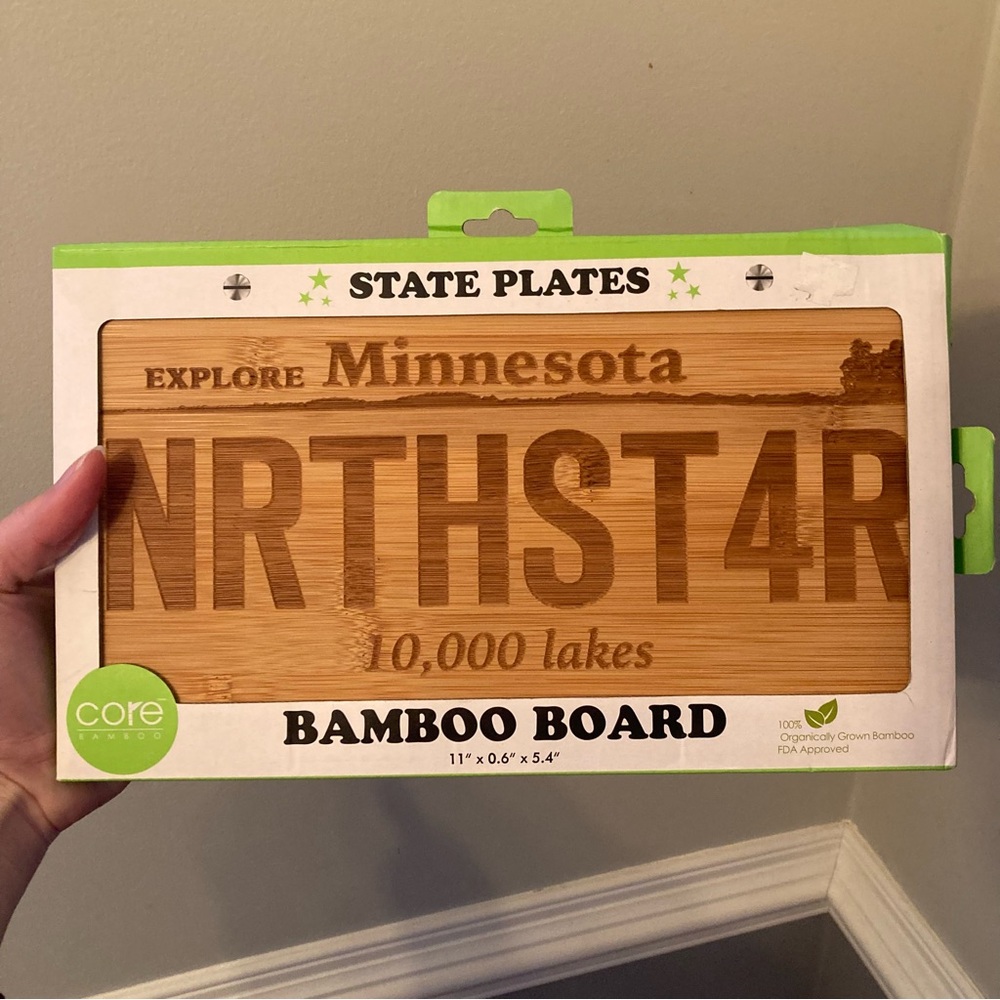 4/$10 - NEW Minnesota Bamboo Cutting Board